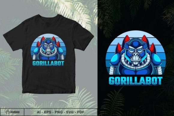 Gorilla Robot Retro Vector Illustration Review