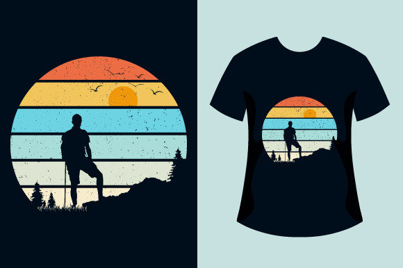 Hiking Retro Vintage Tshirt Design Review