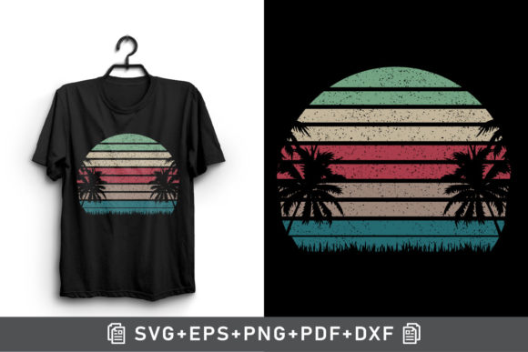 Retro Sunset Vintage Coconut Tree Art Review