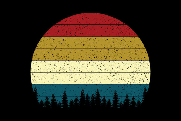 Retro Sunset Vintage Colorful Circle Review