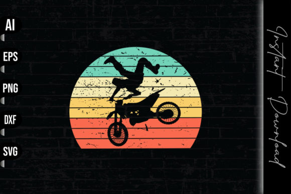 Retro Vintage Motocross Dirt Bike
