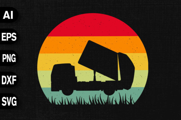 Retro Vintage Recycling Garbage Truck