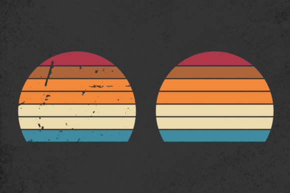 Sunset Retro Graphics Plain and Grunge Review