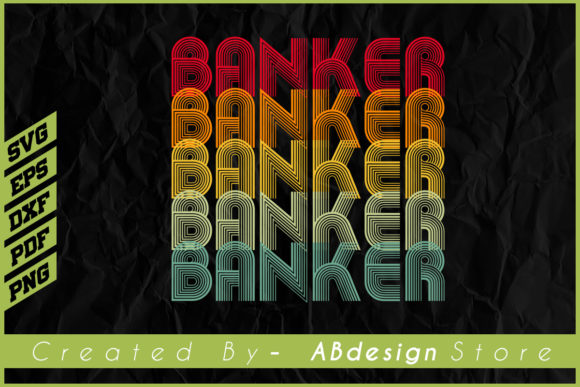 Vintage Retro Banker Sublimation Design