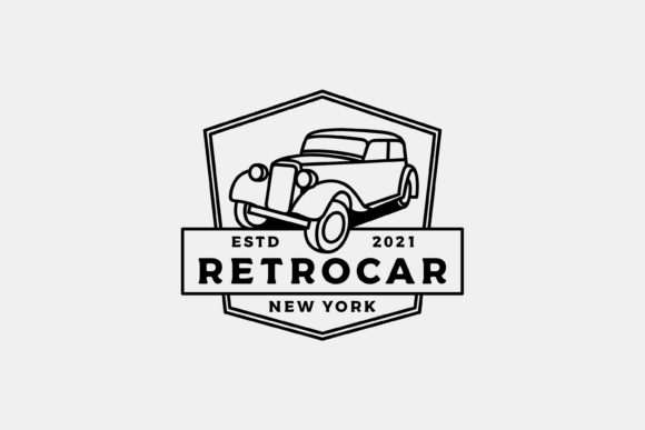 Vintage Retro Car Logo Design Vector Review